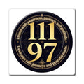 Angel Number 111 97 Gold Travel Blessing Magnet: I travel with awareness, patience and gratitude
